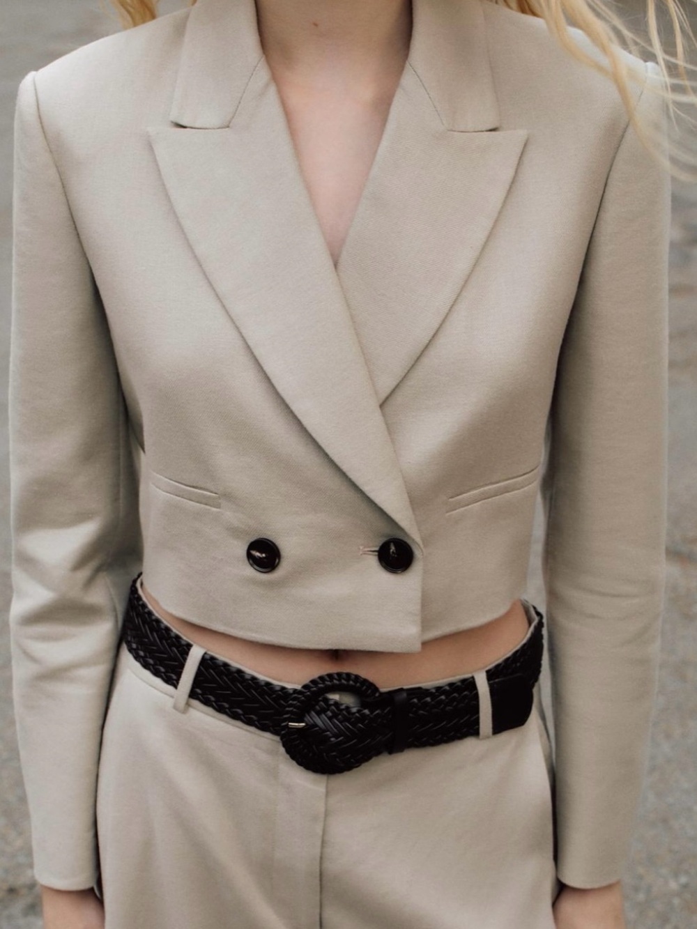 ZARA Linen Cropped Blazer NWT